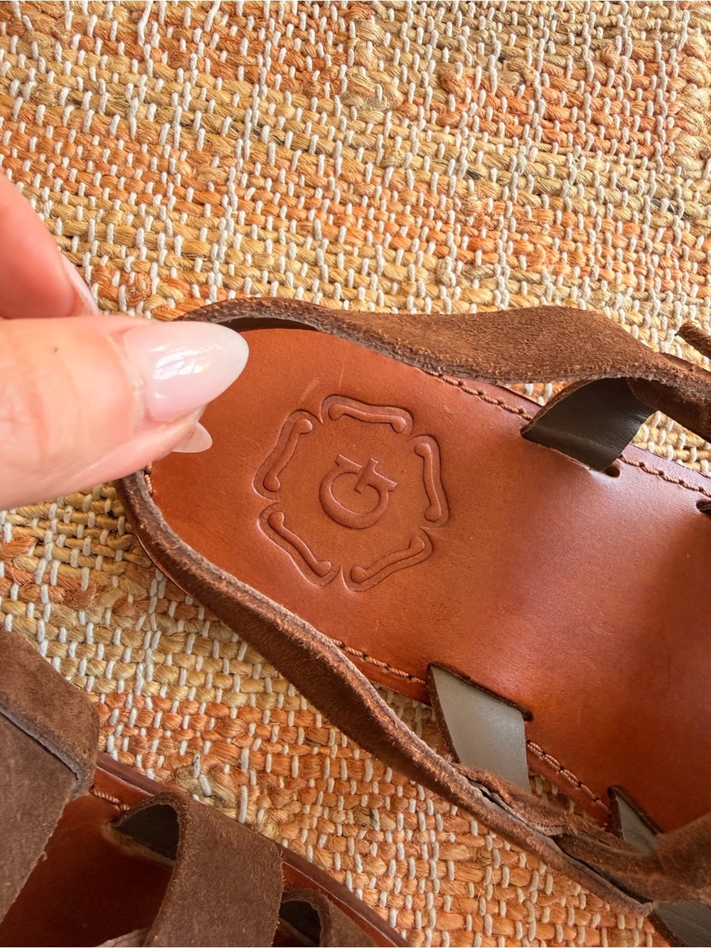Grenson Quincy Suede Leather Sandals Men’s 7-8 - Picture 9 of 12
